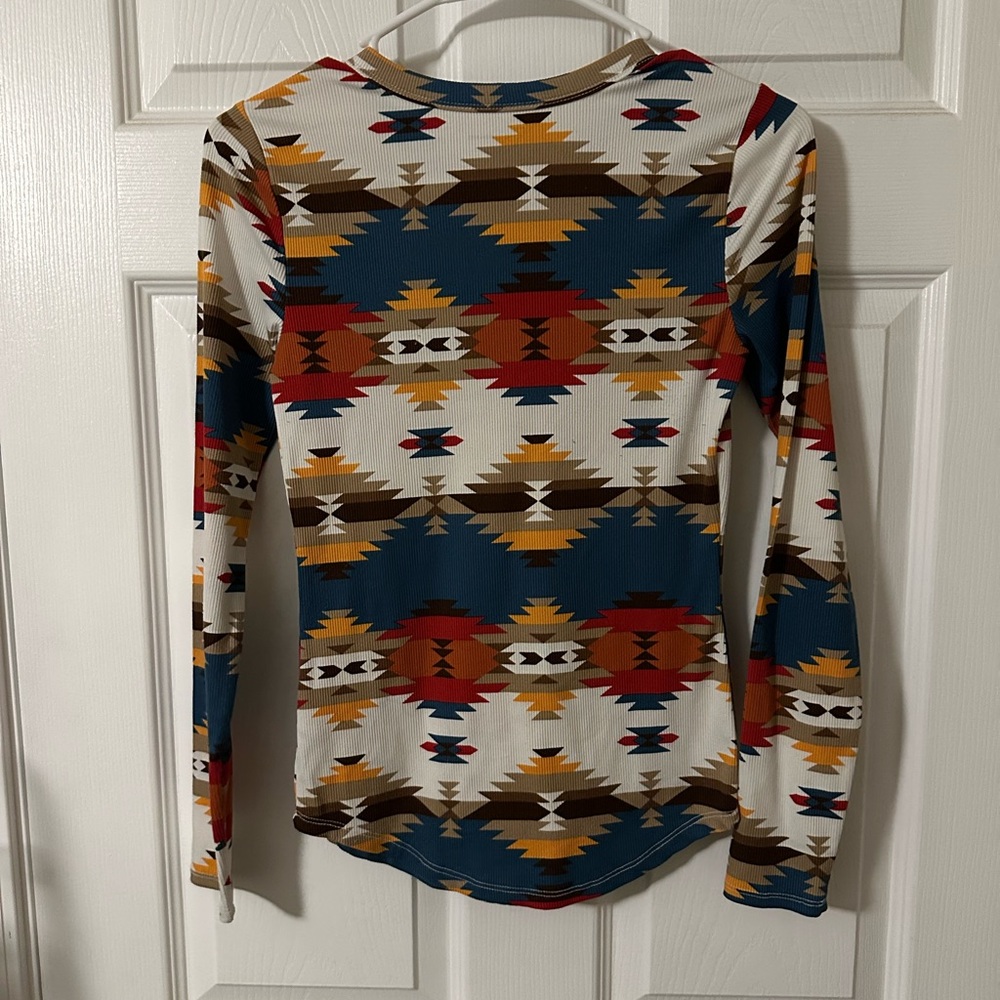 western style long sleeve top